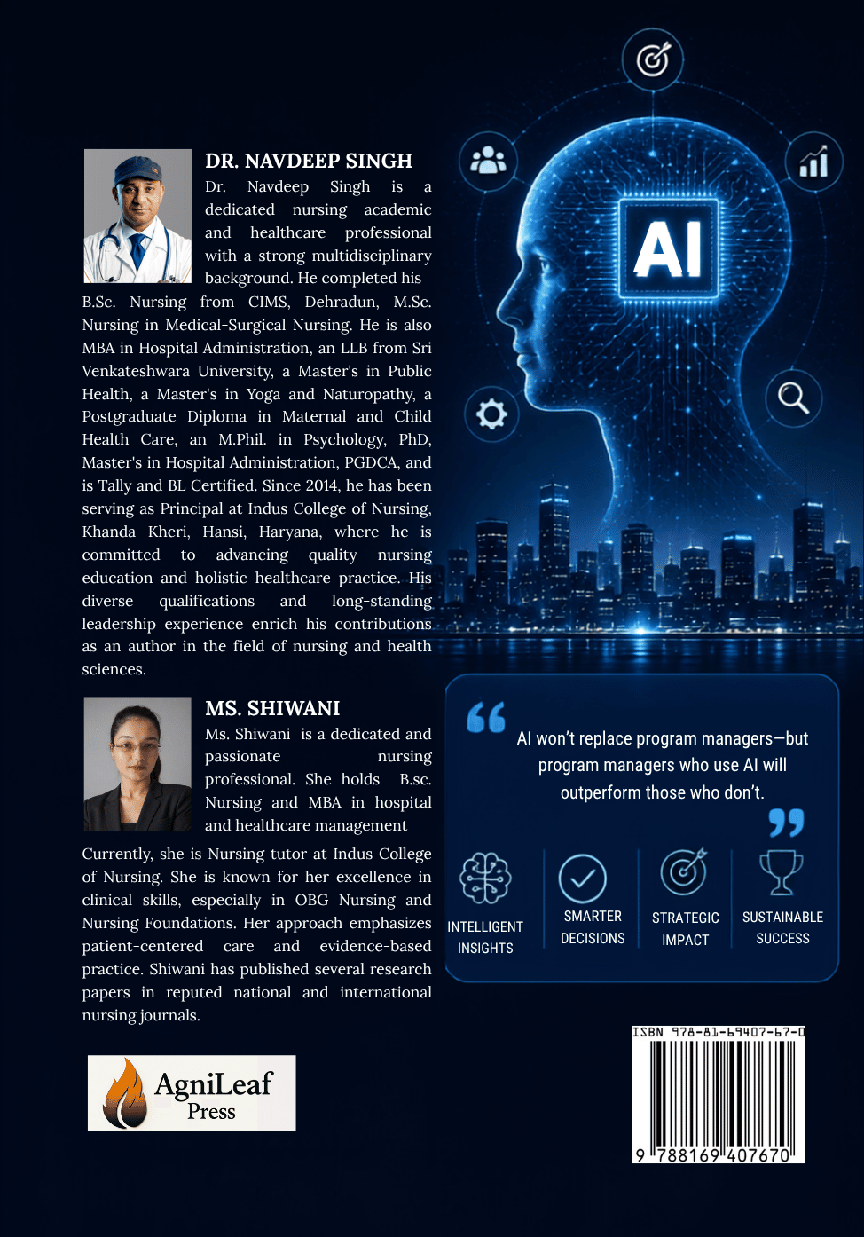 AI-Augmented Program Management: Intelligent Decision-Making for  Modern Organizations - Back Cover