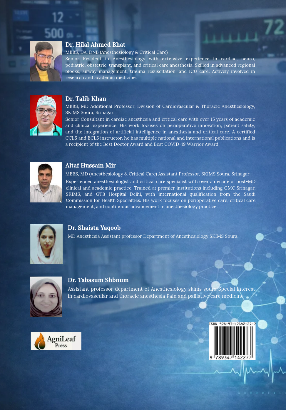 Newer Advancement in Anaesthesia - Back Cover