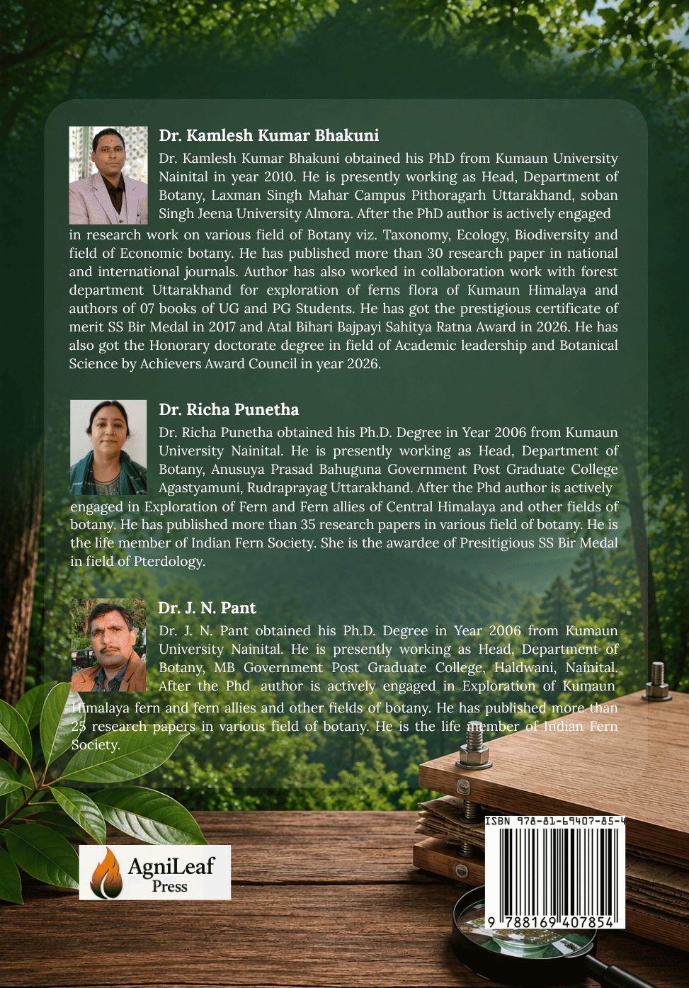 FOREST ECOLOGY AND HERBARIUM TECHNIQUES - Back Cover